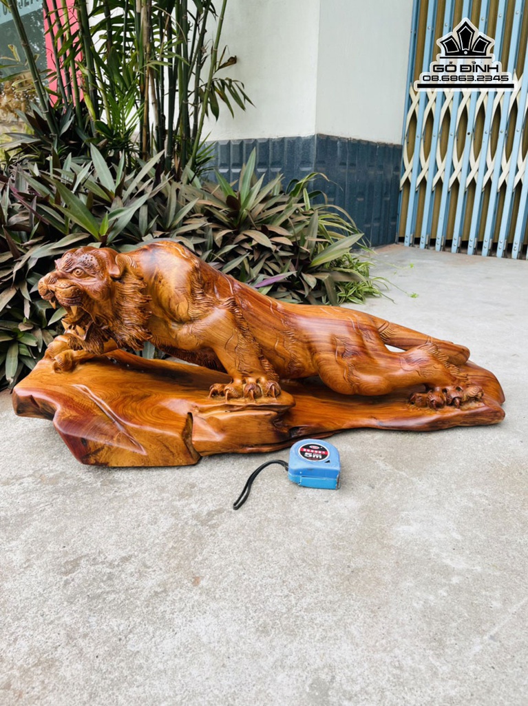 Tượng Hổ Gỗ Hương Việt Cao 30 Ngang 76 Sâu 30 (cm)