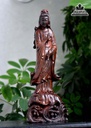 Tượng Phật Bà Quan Âm Gỗ Trắc Cao 37 Ngang 13 Sâu 10 (cm)