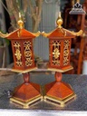 Cặp Đèn Thờ Gỗ Hương  Cao 50 (cm)