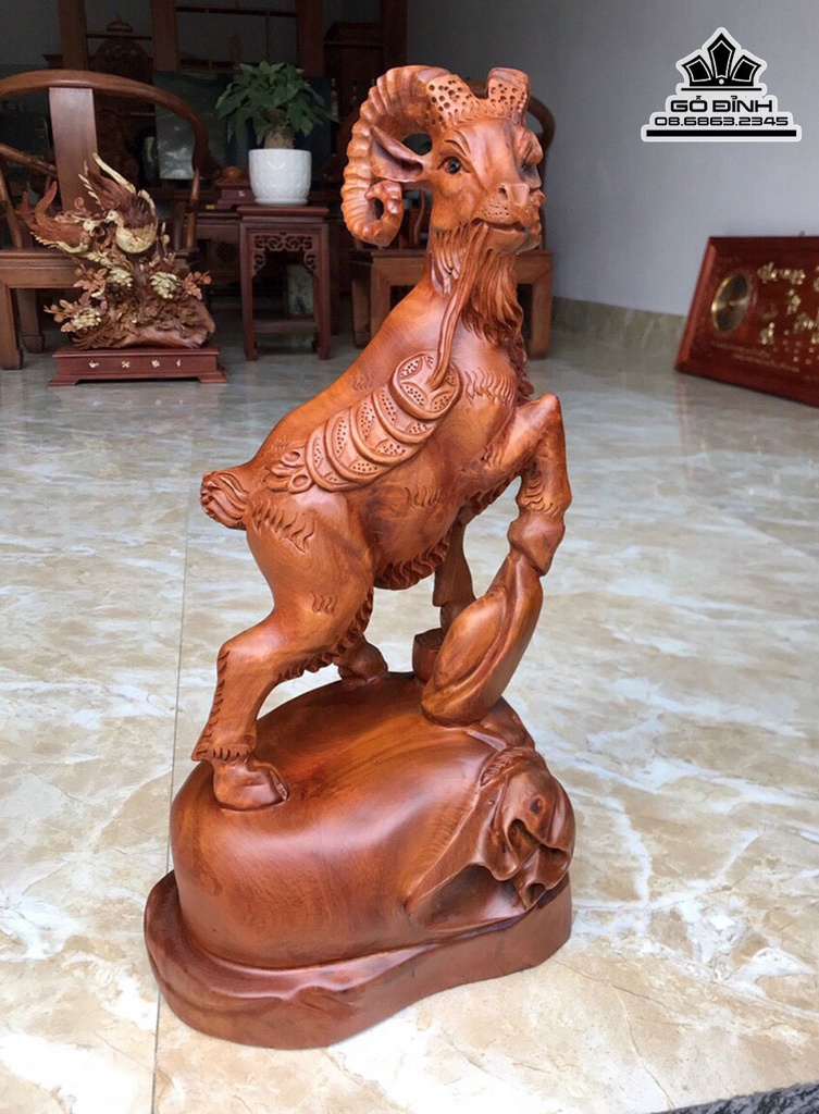 Tương Dê Gỗ Hương Cao 48 Ngang 24 Sâu 18 (cm)