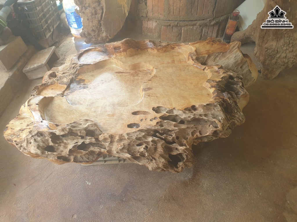 Khay Trà Gỗ Xá Xị (Gù Hương) Cao 14 Ngang 90 Rộng 60 (cm)