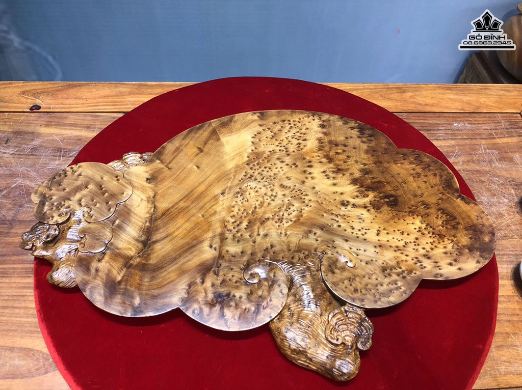 Khay Trà Gỗ Nu Ngọc Am Cao 3 Ngang 75 Rộng 51 (cm)