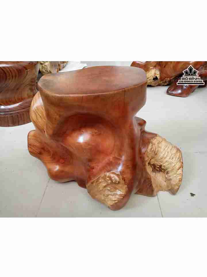 Đôn Gỗ Nguyên Khối Gỗ Nu Xá Xị ( Gù Hương )  Cao 38 Ngang 58 Sâu 43 Mặt 28-21 (cm)