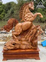 Tượng Ngựa Phong Thủy (Nhất Mã) Gỗ Hương Cao 115 Ngang 76 Sâu 37 (cm)