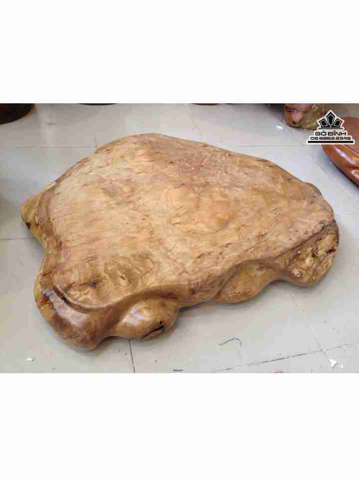 Mặt Bàn Trà Nguyên Khối Gỗ Nu Kháo  Ngang 82 Sâu 62 Dày 9 (cm)