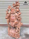 Tượng Phật Di Lặc Vác Cành Đào Gỗ Hương  Cao 120 Rộng 65 Sâu 43 (cm)