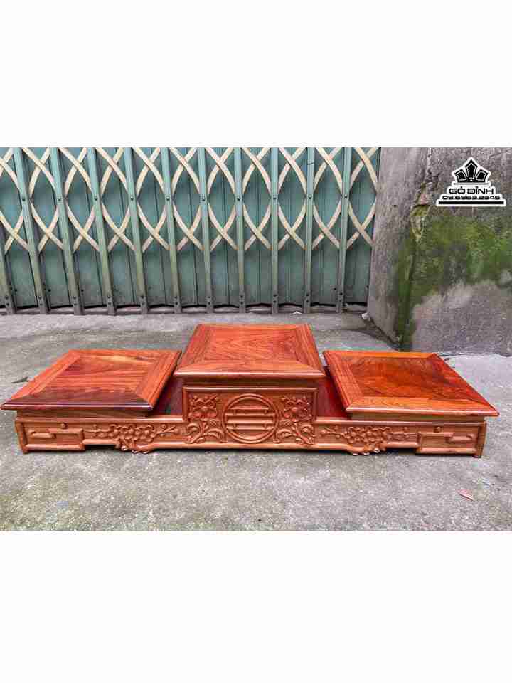 Tam Sơn Thờ Gỗ Hương  Mặt 20 (cm)