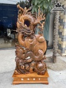 Tượng Rồng (Nhất Long) Gỗ Bách Xanh Cao Cả Kỷ 128 Ngang  56 Sâu 16 (cm)