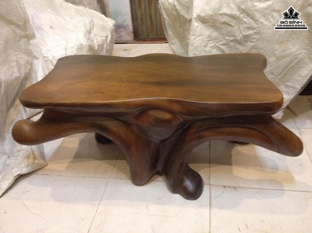 Đôn Gỗ Nguyên Khối Gỗ Sao Xanh Cao 40 Ngang 104 Sâu 44 Mặt 84-41(cm)