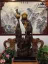Tượng Đạt Ma Sư Tổ Gỗ Dỗi Cao 90 Ngang 31 Sâu 16 (cm)