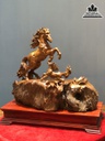 Tượng Ngựa Mẫu Tử Gỗ Ngọc  Am Cao 63 Ngang 58 Sâu 27 (cm)