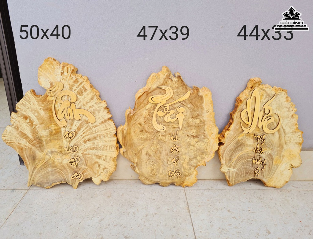 Tranh Gỗ Tâm Trí Đức Gỗ Nu Nghiến Cao 50 Ngang 40 (cm)