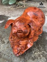 Tượng Heo Gỗ Nu Hương Cao 13 Ngang 25 Sâu 13 (cm)