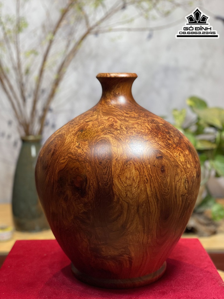 Bình Chum Phú Quý Gỗ Nu Hương Cao 36 Đường Kính 30 (cm)