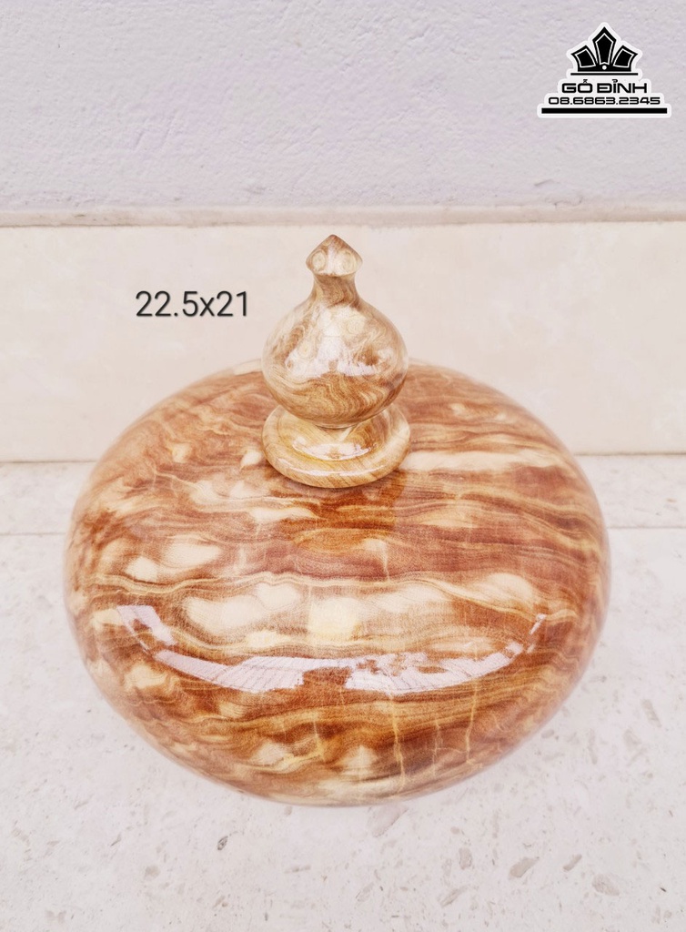 Bình Chum Phú Quý Gỗ Nu Nghiến Cao 21 Đường Kính 2.5 (cm)