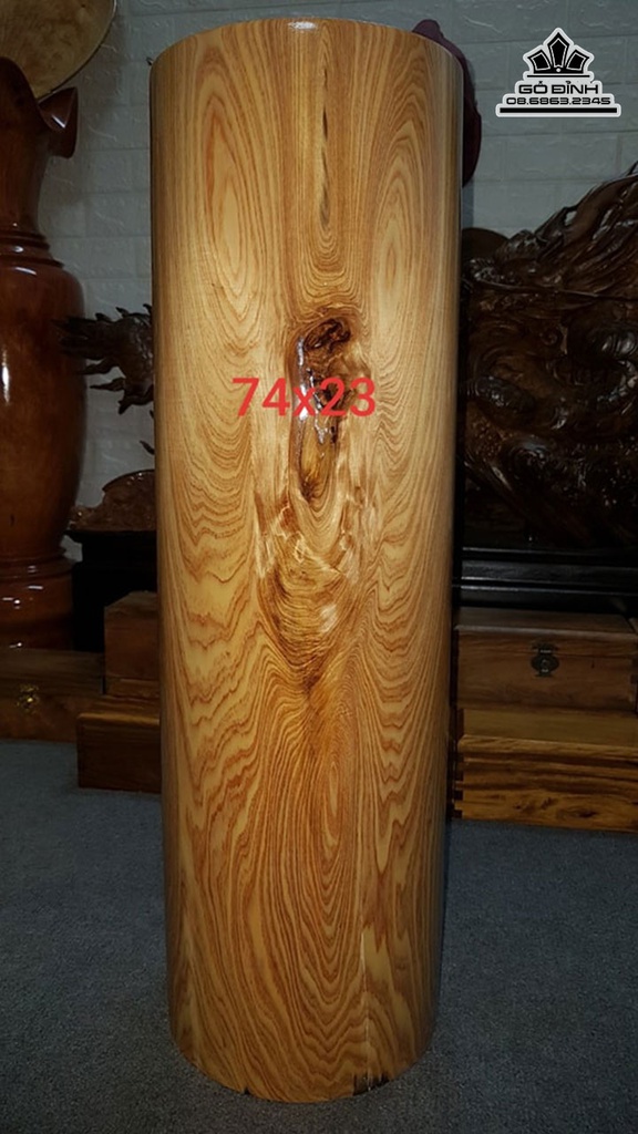 Trụ Gỗ Pơ Mu Cao 74 Đường Kính 23 (cm)