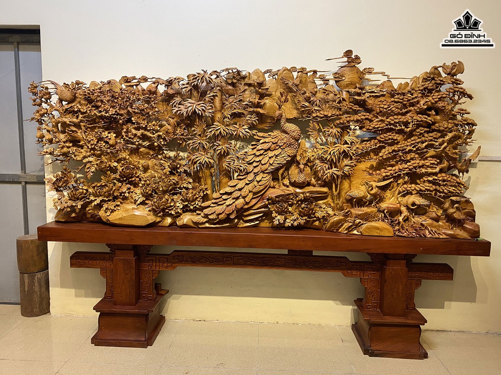 Tương Bốn Mùa Gỗ Hương Việt Cao 205 Ngang 310 Sâu 22 (cm)