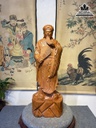 Tượng Gia Cát Lương (Không Minh) Gỗ Hương Đá Cao 80 Ngang 28 Sâu 20 (cm)