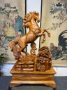 Tương Ngựa Phong Thủy (Nhất Mã) Gỗ Hương Đá Cao 62 Ngang 44 Sâu 15 (cm)