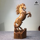 Tượng Ngựa Nhất Mã Gỗ Bách Xanh Cao 61 Ngang 26 Sâu 17 (cm)