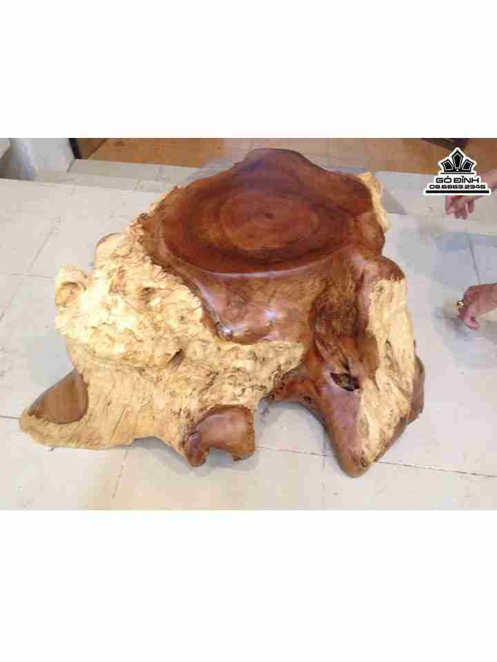 Đôn Gỗ Nguyên Khối Gỗ Nu Xá Xị ( Gù Hương )  Cao 36 Ngang 88 Sâu 86 Mặt 42-34 (cm)