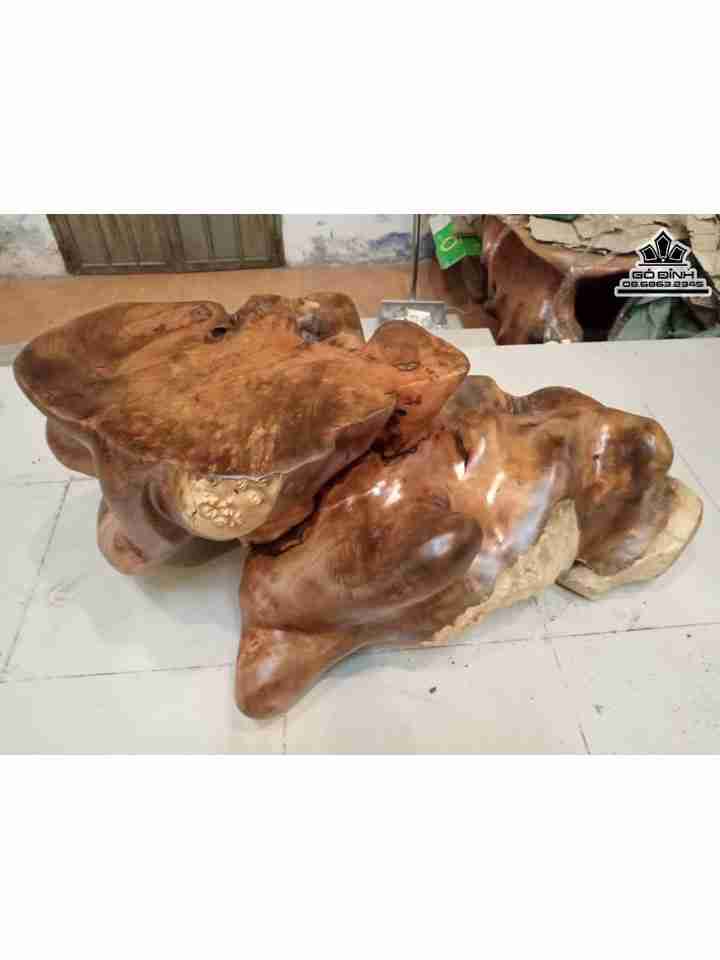 Đôn Gỗ Nguyên Khối Gỗ Nu Xá Xị ( Gù Hương )  Cao 42 Ngang 98 Sâu 52 Mặt 51-33 (cm)