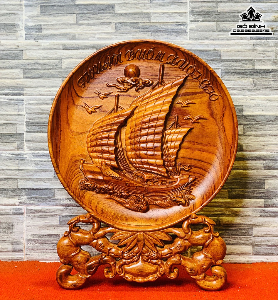 Đĩa Thuận Buồm Xuôi Gió Cao 40 Đường Kính 30 (cm)