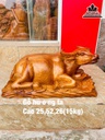 Tượng Trâu Gỗ Hương Cao 25 Ngang 52 Sâu 236 (cm)