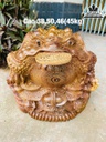 Tượng Cóc Gỗ Mun Cao  38 Ngang 50 Sâu 46 (cm)
