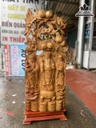 Tượng Phúc Lộc Thọ Gỗ Ngọc Am Cao 93 Ngang 41 Sâu 25 (cm)