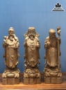 Tượng Phúc Lộc Thọ Gỗ Ngọc Am Cao 80 Ngang 24 Sâu 22 (cm)