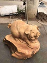 Tượng Heo Phú Quý Gỗ Hương  Cao 32 Ngang 40 Sâu 32 (cm)