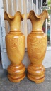 Cặp Lục Bình Gỗ Pơ Mu Cao 80 Đường Kính 23 (cm)