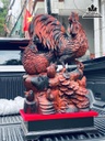 Tượng Gia Đình Gà Gỗ Trắc Liền Khối Cao 77 Ngang 45 Sâu 22 (cm)