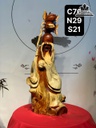 Tượng Ông Thọ Gỗ Hương Ta Liền Khối Cao 76 Ngang 29 Sâu 21 (cm)