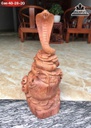 Tượng Rắn Gỗ Hương Cao 48 Ngang 20 Sâu 20 (cm)
