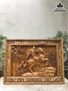 Tranh Gỗ Tranh Quan Công Gỗ Bách Xanh Cao 67 Ngang 90 Sâu 10 (cm)