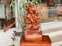 Tượng Quan  Công Hàng Long Gỗ Hương Cao 60 Ngang 30 Sâu 20 (cm)