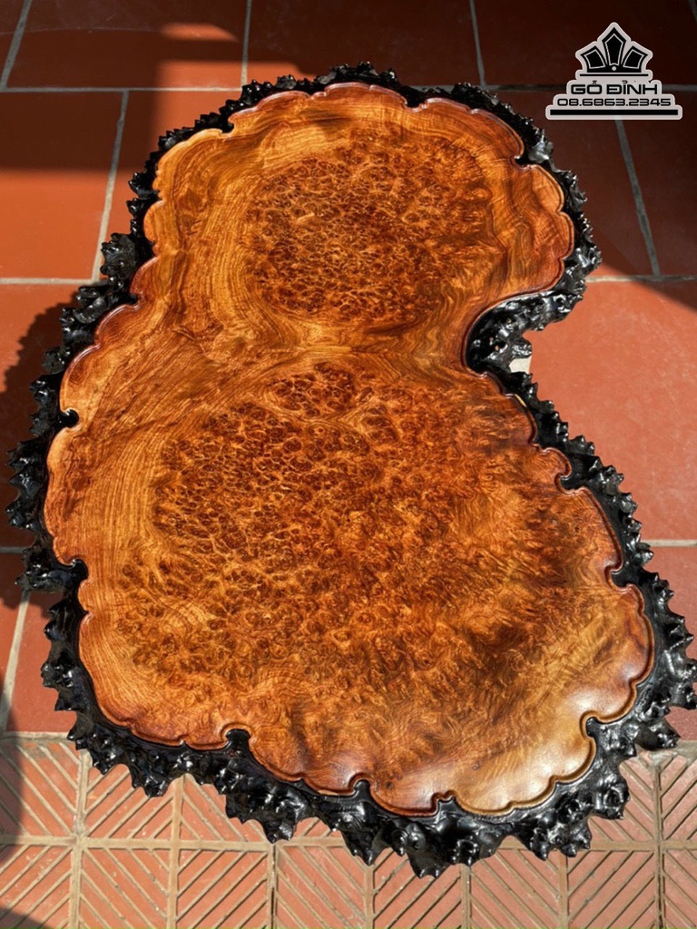 Khay Trà Gỗ Nu Hương Cao 52 Ngang 34 Dày 2.5 (cm)