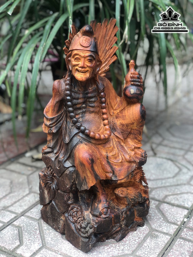 Tượng Tế Công Gỗ Trắc Cao 40 Ngang 20 Sâu 18 (cm)