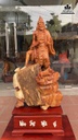 Tượng Tế Công Gỗ Hương Ôm Đá Cao 98 Ngang 45 Sâu 38 (cm)