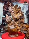 Tượng Gia Đình Gà Gỗ Hương cao 96 Ngang 62 Sâu 36 (cm)