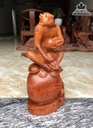 Tượng Khỉ Gỗ Hương Cao 47 Ngang 22 Sâu 16 (cm)