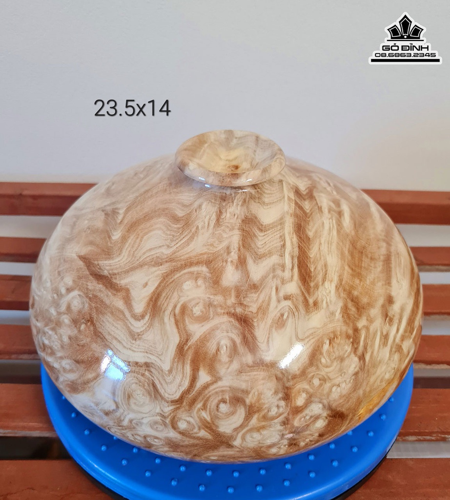 Bình Chum Phú Quý Gỗ Nu Nghiến Cao 14 Đường Kính 23.5 (cm)