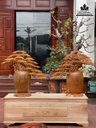 Cặp Bình Bonsai Gỗ Hương Việt Cao 75 Ngang 80 Sâu 30 (cm)