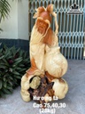 Tượng Ông Thọ Gỗ Hương Cao 75 Ngang 40 Sâu 30 (cm)