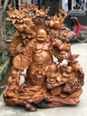 Tượng Phật Di Lặc Gỗ Hương Cao 92 Ngang 70 Sâu 38 (cm)
