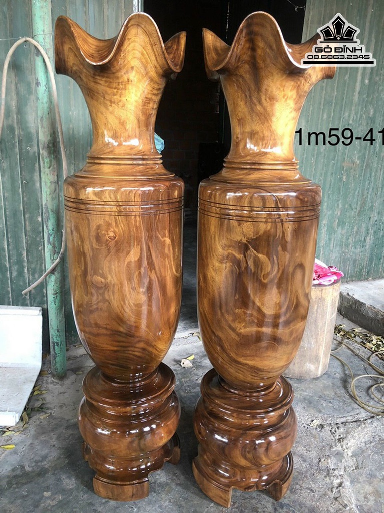 Cặp Lục Bình Gỗ Lim Cao 160 Đường Kính 41 (cm)