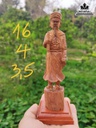 Tượng Trần Quốc Tuấn Gỗ Hoàng Đàn Cao 16 Ngang 4 Sâu 3.5 (cm)