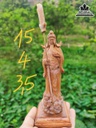 Tượng Quan Công Gỗ Hoàng Đàn Cao 15 Ngang 4 Sâu 3.5 (cm)